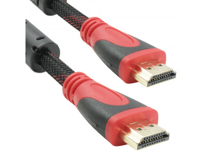 Кабел Видео HDMI M - HDMI M с оплетка и ферит DeTech 18311 20m